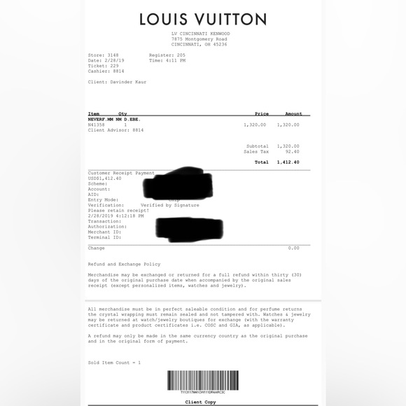 Louis Vuitton Neverfull Pouch - Picture 4 of 4